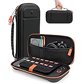 TRANSNOVO Switch 2 Carrying Case for Nintendo Switch 2 (2025) – Protective Hard Shell Travel Case with 12 Game Card Slots, Shockproof Storage Bag for Switch 2 Accessories, Soft Plush Lining, Black