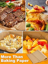 SMARTAKE 200 Pcs Unbleached Parchment Paper Baking