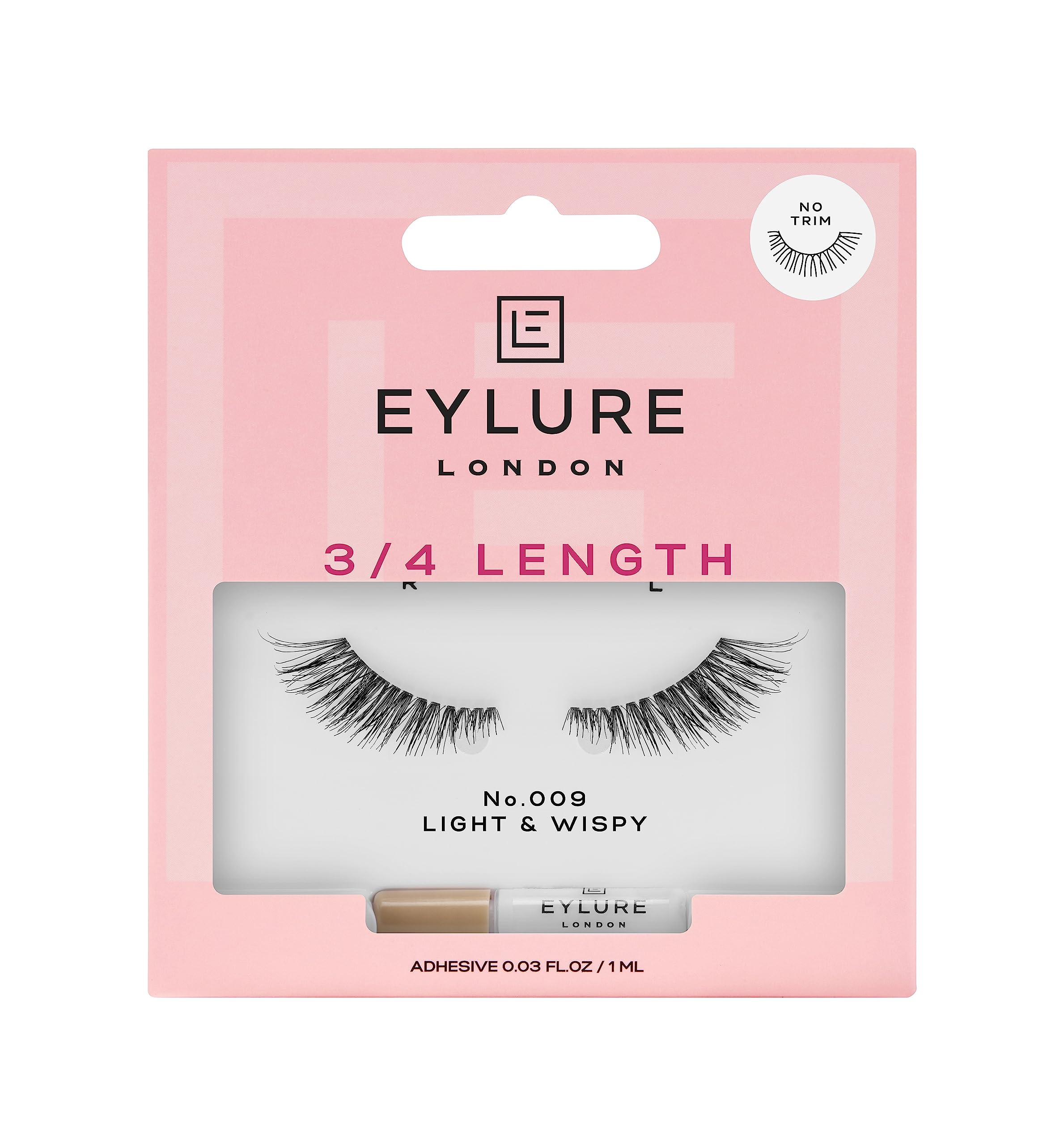 Eylure Length False Eyelashes, 009 Black, 1 Pair, Pack of 1 (Packaging may vary) — image 1