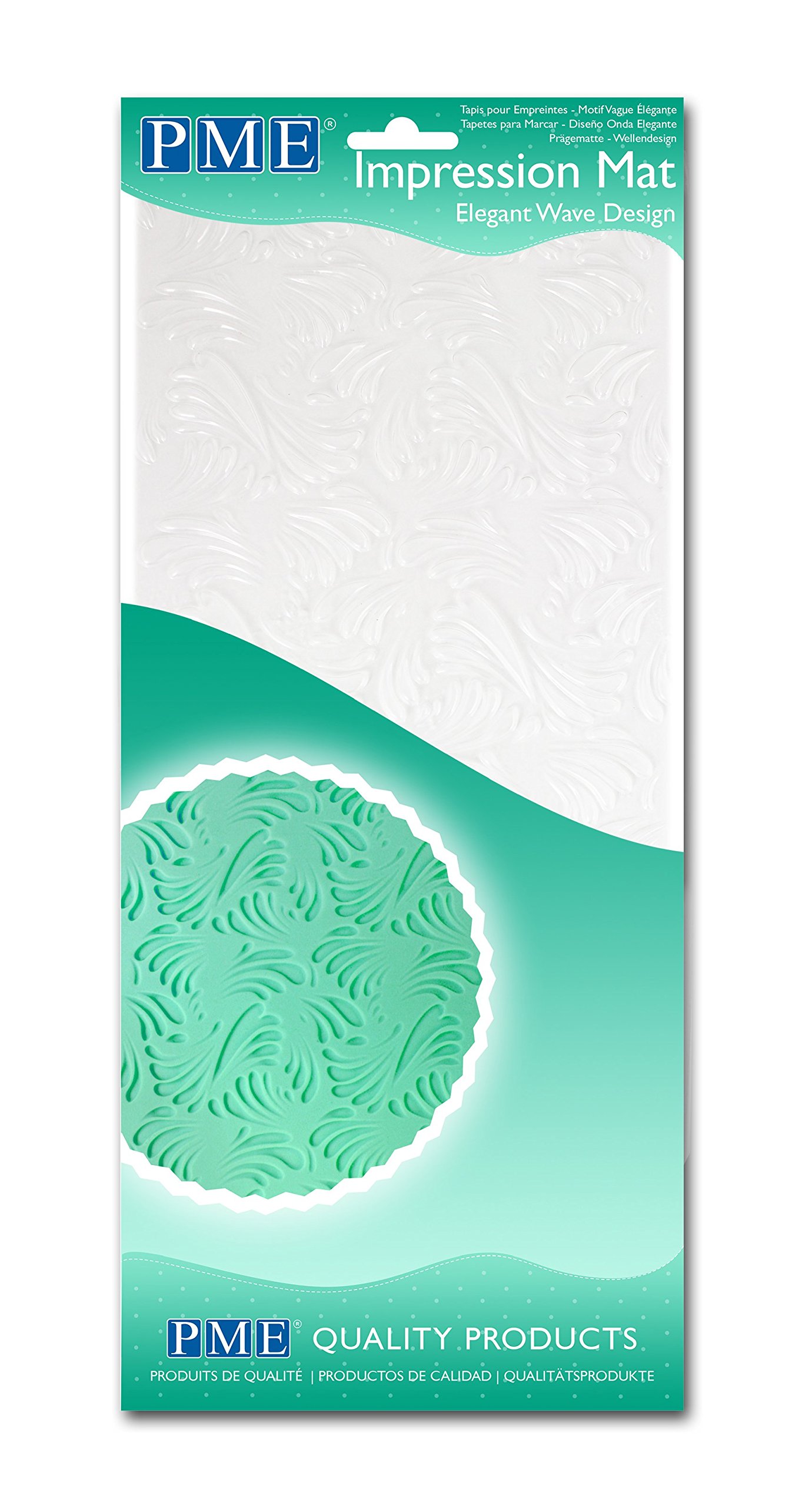 PME im198 Elegant Wave Design Impression Mat, 15x0.1x30.5 cm