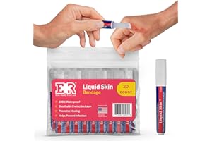 Liquid Bandage for Skin – Waterproof Skin Glue for Wound Closure, Flexible Liquid Barrier with Non-Sting Formula – Long-Lasti