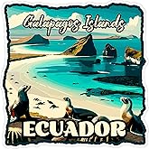 Galapagos Islands Ecuador Sticker 4 Inch Island Coastal Beach Seaside Travel - Waterproof Vinyl Decal for Laptop Water Bottle Car Tumbler - Durable Aesthetic Long-Lasting Stickers for Adults ID44990