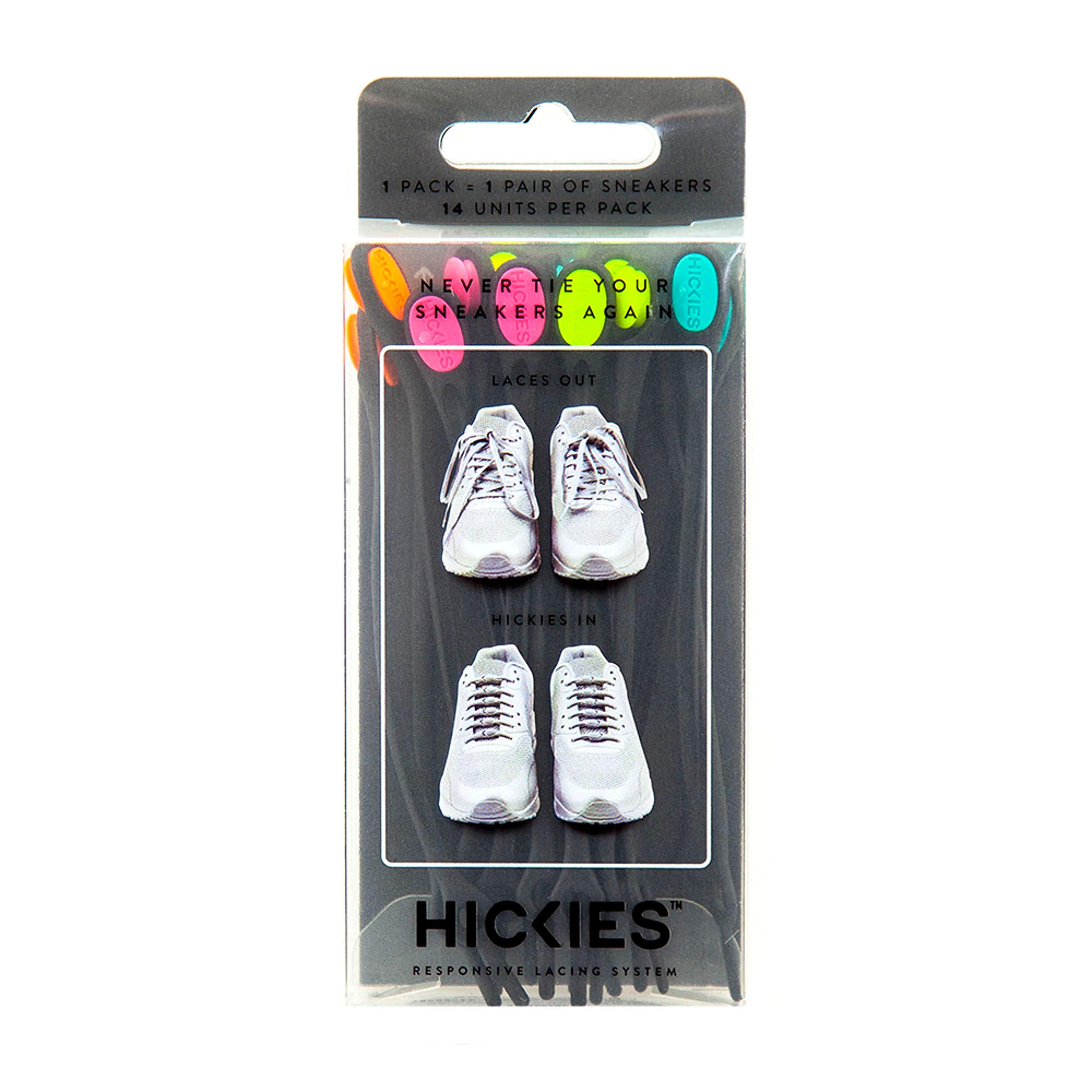 HICKIES Tie-Free Laces (1.0) - Black Multicolor