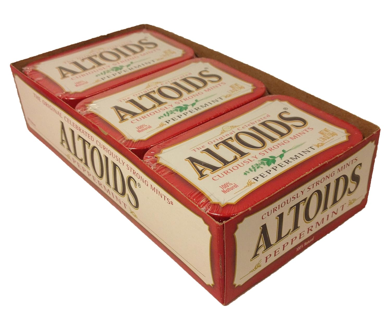 Office Snax Altoids Peppermint Candy, 6 Pack, 1.76oz Tin Con