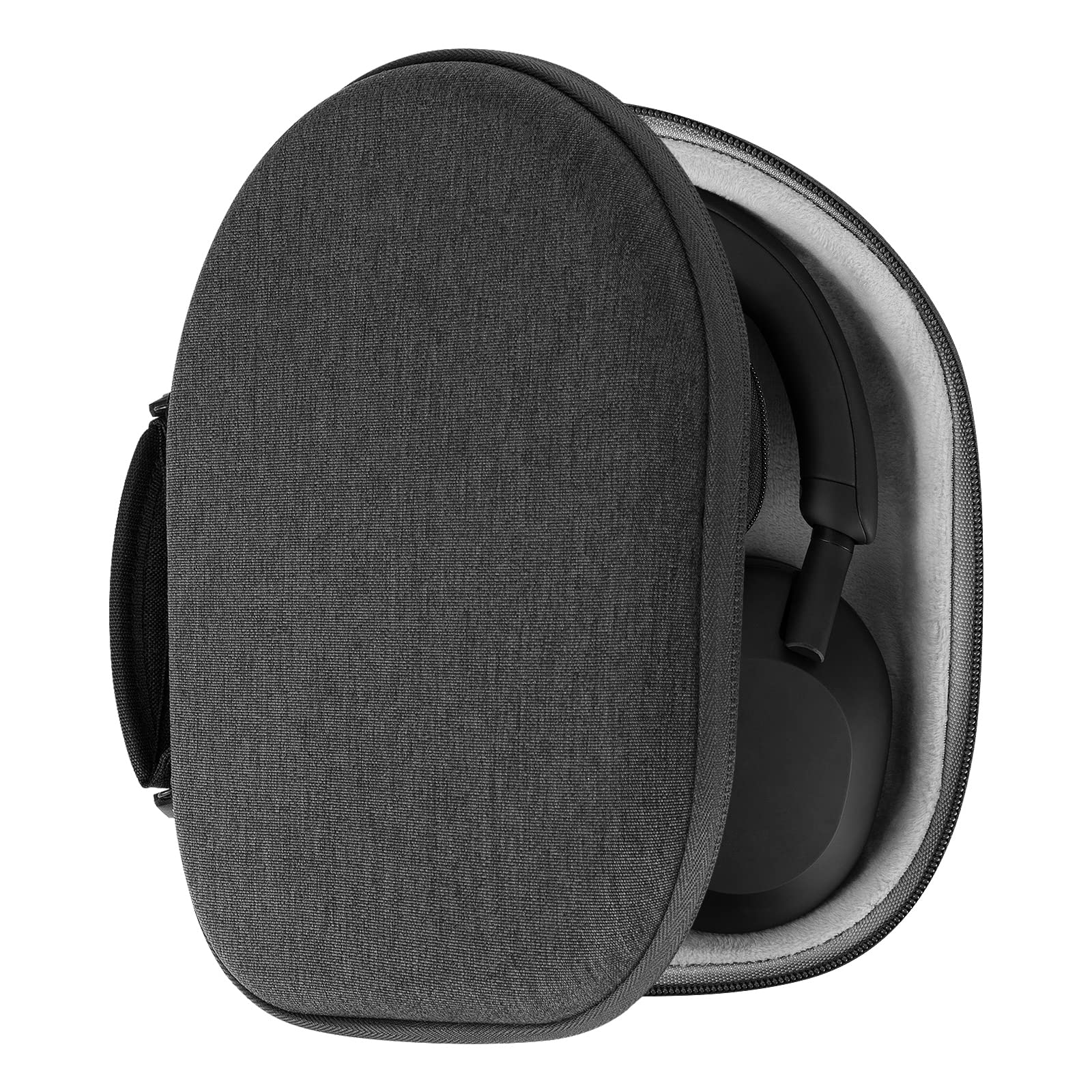 Geekria Shield Headphones Case Compatible with Sony WH-1000XM5/WH-1000XM4/CH710/CH520, Replacement Hard Shell Travel Carrying Bag with Cable Storage (Dark Grey)