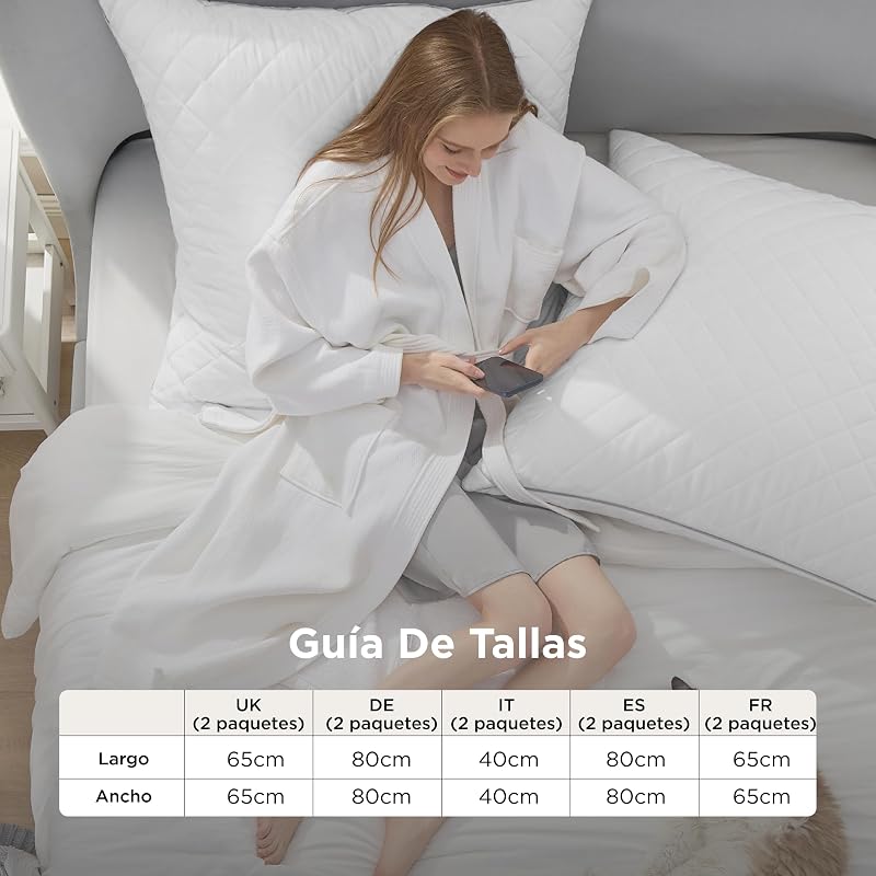 Almohada Antialérgica 2 Unidades - 40x80 Transpirable Antialérgica