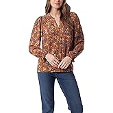 Gloria Vanderbilt Women's Danika Pleated Peasant Bell Sleeve Blouse Standard