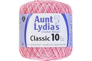 Aunt Lydia'S Classic Crochet Thread Size 10-Shades Of Pink