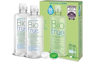 Biotrue Contact Lens Solution, Multi-Purpose Solution for Soft Contact Lenses, 300mL (Pack of 2)