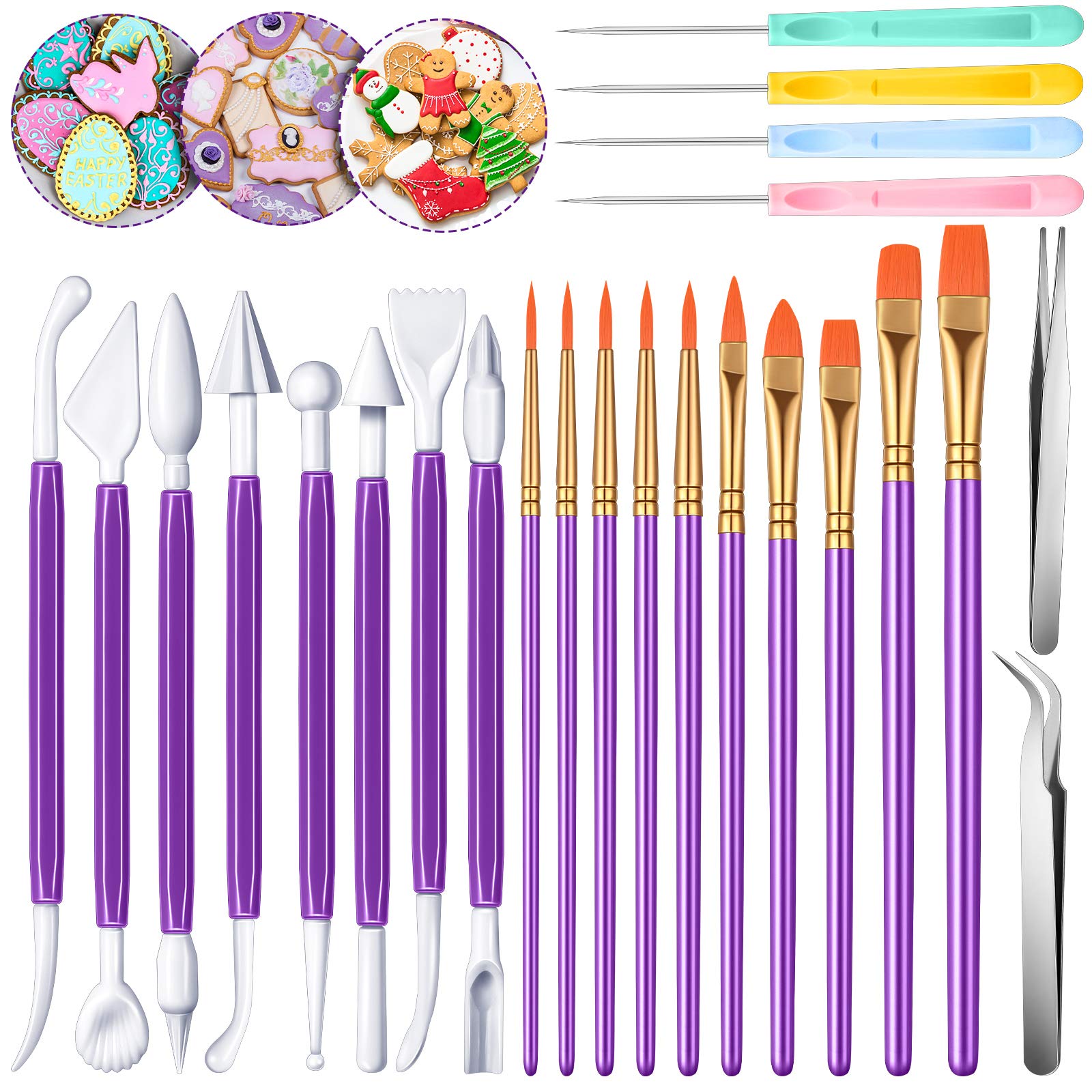 24 Pieces Cookie Decorating Tool Set Fondant Cake