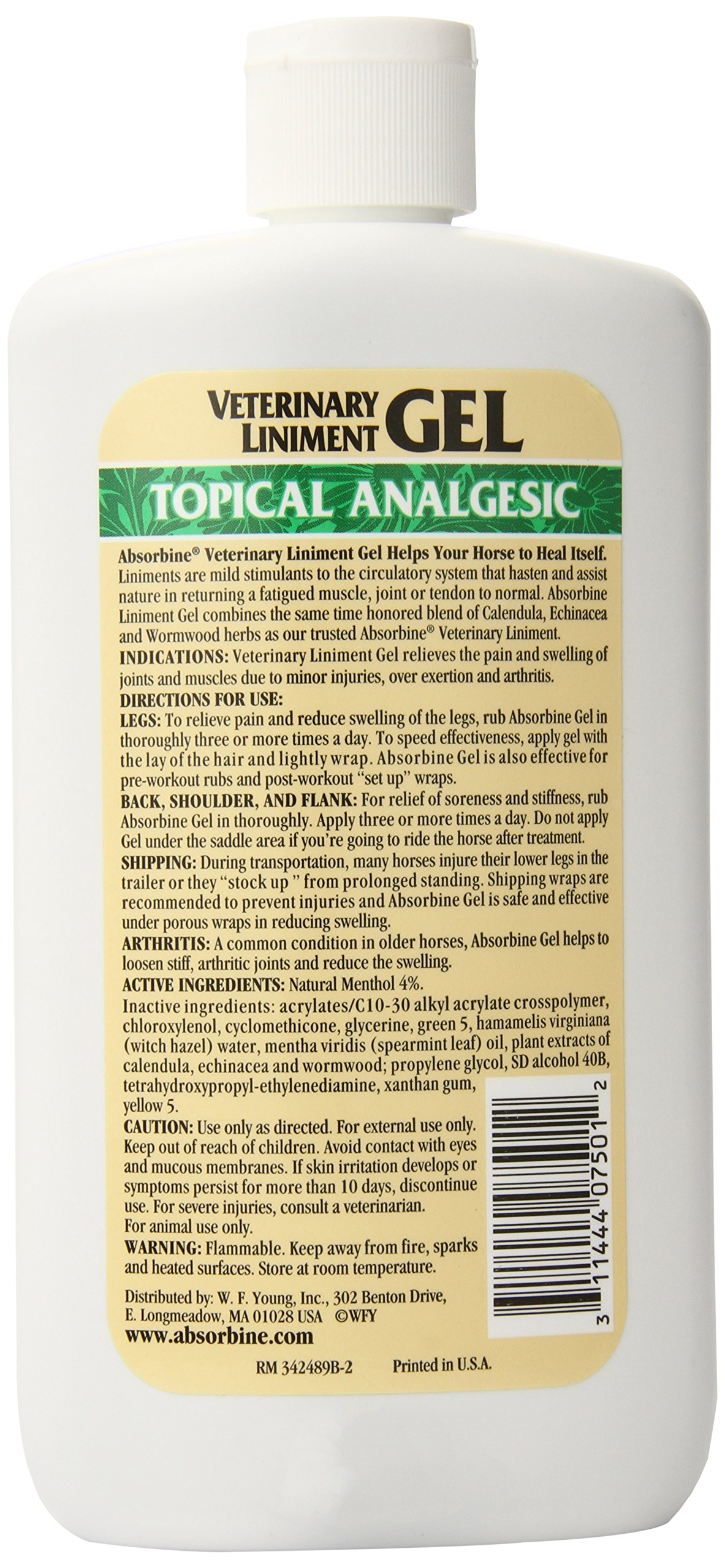 Absorbine Veterinary Liniment Gel, 12Ounce 311444075012 eBay