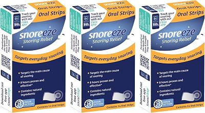 Snoreeze Anti-Snoring Oral Strips Triple Pack 42 Strips Mint Fresh