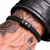 Lavinart Personalized Silver, Black, Gold Stainless Bracelet, 1-10 Bead | Father Day Gifts for Husband, Dad, Boyfriend, Groomsmen, Birthday, Wedding, Christmas, Anniversary, Friendship, Gift for Him
