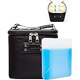 Sarah Wells Cold Gold Breastmilk Cooler Bag with Safety Tested Ice Pack – Insulated Milk Storage for Work, Travel & Daycare – Fits Bottles & Pump Parts – Durable, Washable (Black)