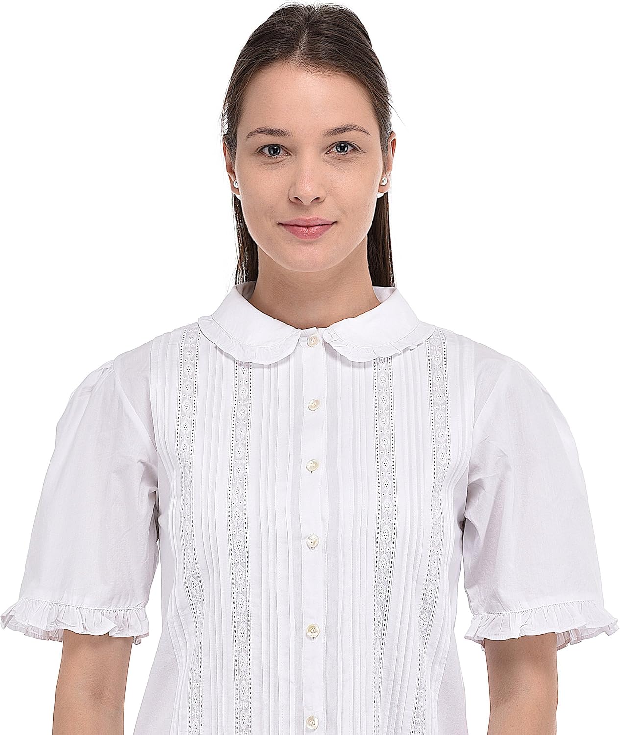 white broderie anglaise top plus size