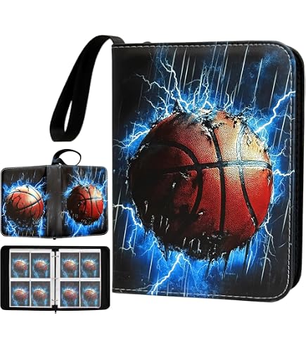 nba card binder 900 Pocket Zippered Basketball Binder, 9-Pocket Trading Card Album with 50 Removable Sleeves, PU Leather Waterproof Sports Card Holder for Basketball Cards Storage Display Case Gift : Toys & Games Features a heavy One Piece TCG | Style:Art Only (No Case) Fusion Monster