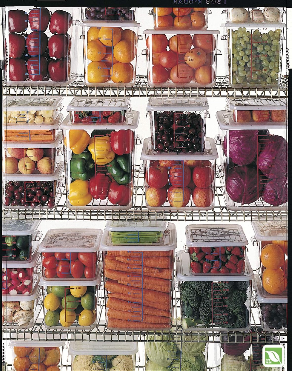 Rubbermaid Commercial Products Plastic Space Saving Square Food Storage Container For Kitchen/Sous Vide/Food Prep, 2 Quart, Clear (Fg630200Clr): Industrial & Scientific