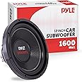 Pyle 12" Car Audio Speaker Subwoofer - 1600W High Power Bass Surround Sound Stereo Subwoofer Speaker System, Non-Press Paper Cone, 90 dB, 40 Ohm, 60 oz Magnet, 2'' 4 Layer Voice Coil, Black - PLPW12D