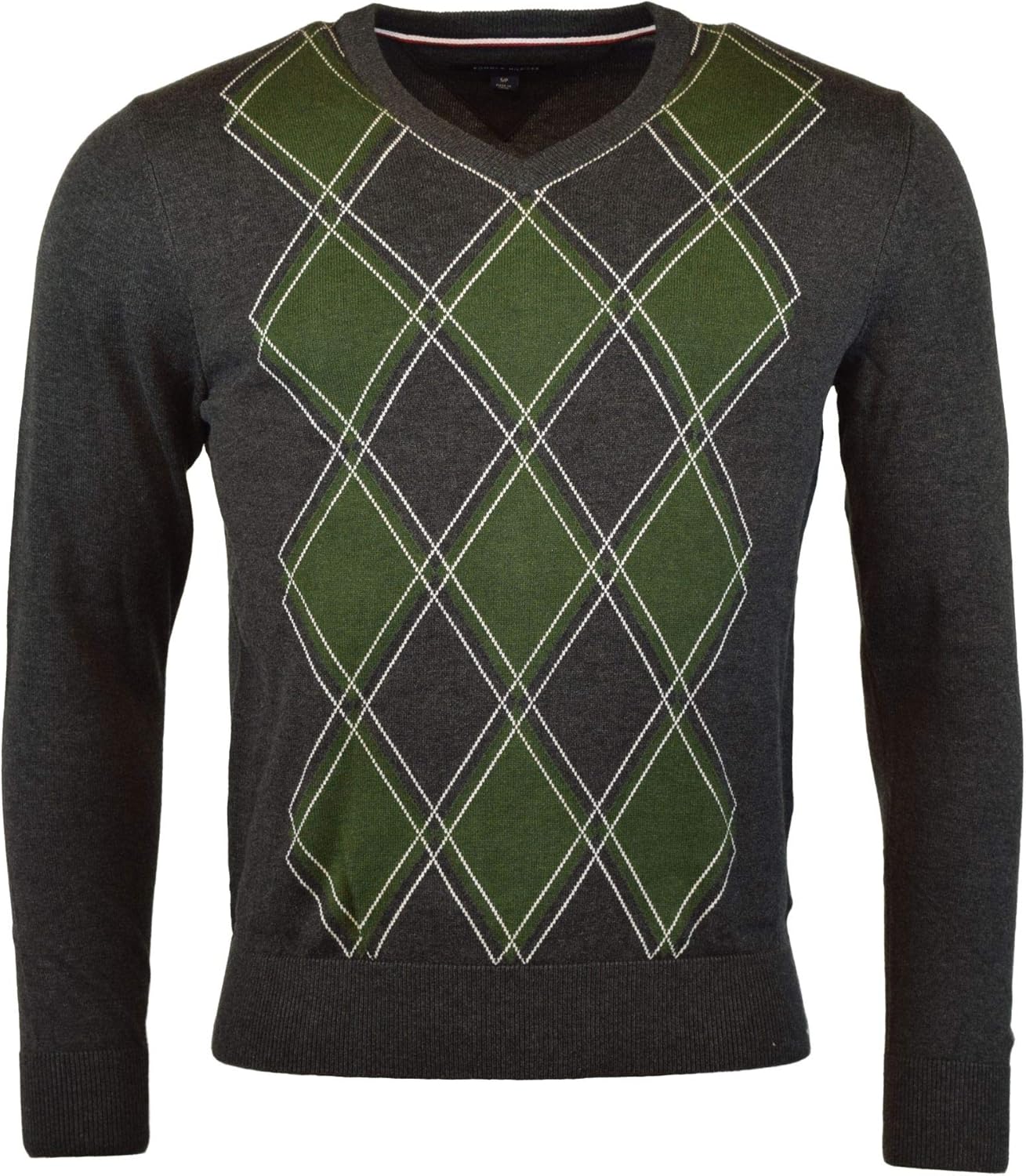 Tommy Hilfiger Men's Argyle VNeck Sweater Amazon.ca Clothing