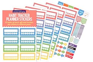 Essentials Habit Tracker Planner Stickers (52 weeks of stickers)