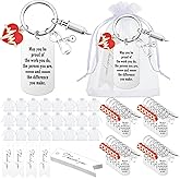 Sureio 72 Pcs Nurse Appreciation Gifts Include 24 Nurse Keychain 24 Organza Bag and 24 Tag Thank You Gifts for Nurse Day