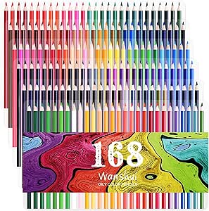 Amazon.com : 168 Colored Pencils - 168 Count Including 12 Metallic 