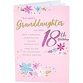 Regal Publishing Modern Milestone Age Birthday Card 18th Granddaughter - 9 x 6 inches -