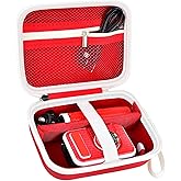 Kids Camera Case for VTech KidiZoom Creator Cam HD Video Camera for Makolle Selfie Camera for KODAK Printomatic Instant Print Cameras, Carrying Storage Bag Holds Tripod Accessories(Box Only)-Red