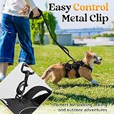 rabbitgoo Escape-Proof Small Dog Harness with Handle Reflective Black S view 8