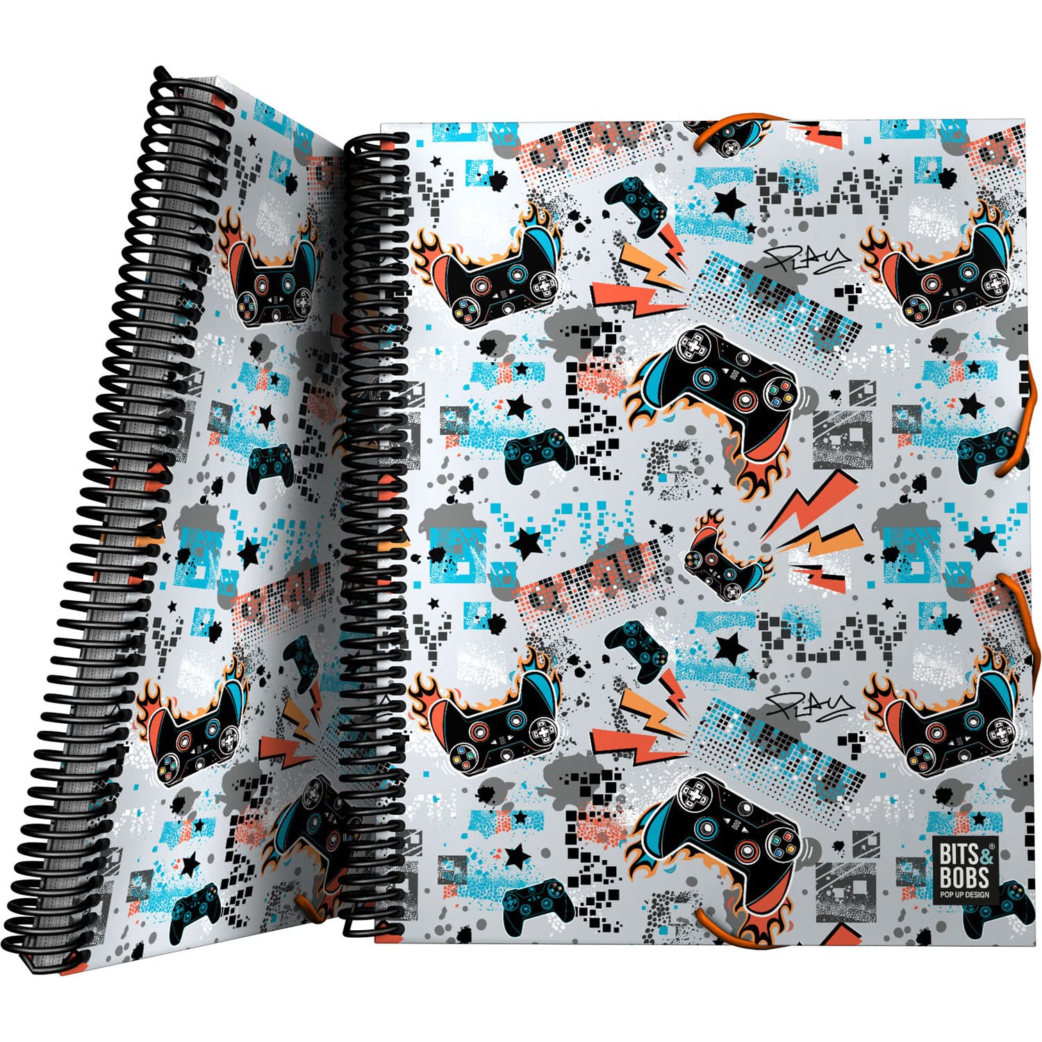 Grafoplás | File Folder with Sleeves | Spiral | A4 | 30 Transparent Liners | Flexible Covers | Includes Plastic Envelope | Play, Bits & Bobs Pop Up Design