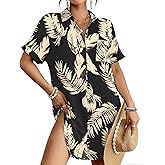 Bsubseach Women Swimsuit Coverup Shirt Dress Button Down Bathing Suit Cover Up Beach Vacation Outfits