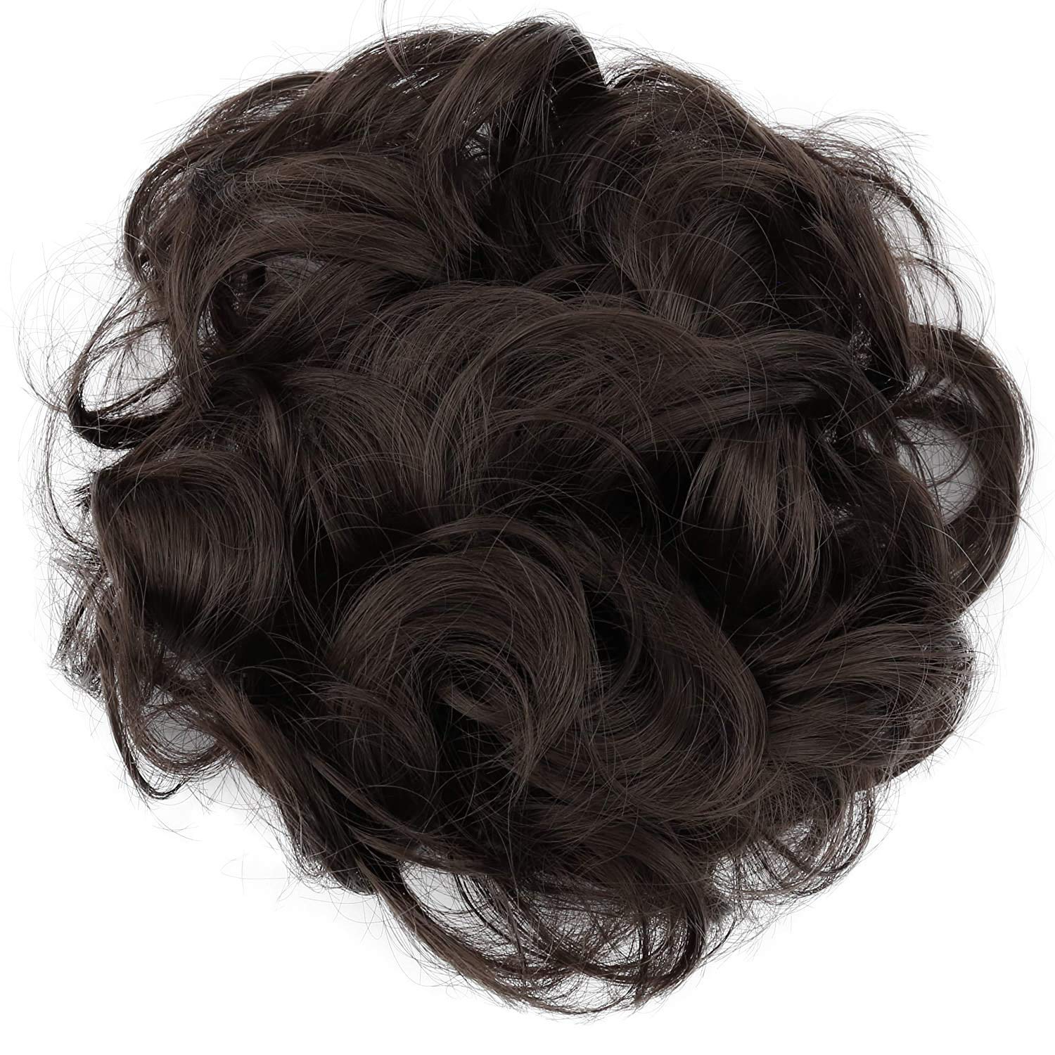 CAISHA Messy Scrunchie Bun Voluminous Wavy Hairpiece Heat-resistant Synthetic Fibres Brown G4A