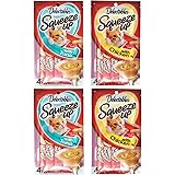 Delectables Hartz Squeeze Up Cat Treats Variety 4 Pouch Bundle of 2 Flavors; 2 Pouches of Each Flavor (2.0 oz Each) (Chicken,