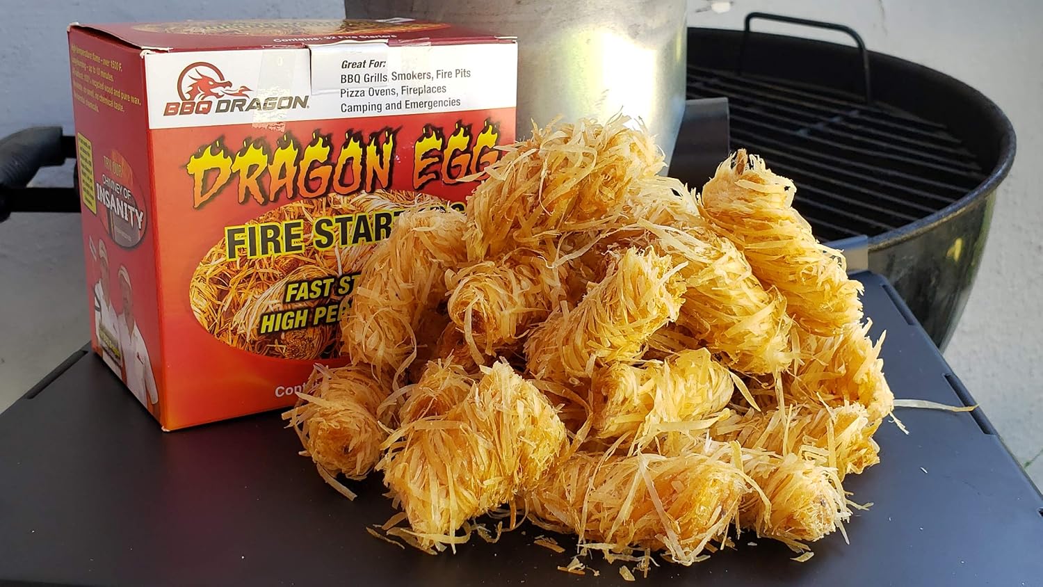 BBQ Dragon Dragon Egg Fire Starter - Fastest Charcoal Starter for Charcoal Grill, Kamado Grills, BBQ Grill, Camping Stove, Green Egg, Grill Lighter Lights Easy, Burns Hot 1500F, Quality - 32 Pack : Garden & Outdoor