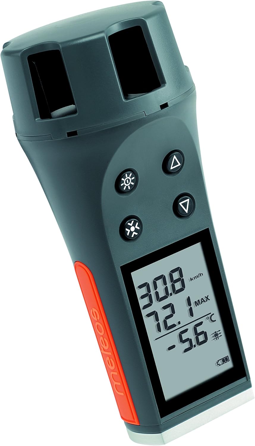 Skywatch JDC Meteos Wind Meter, Grey/Orange, Small - Image 3