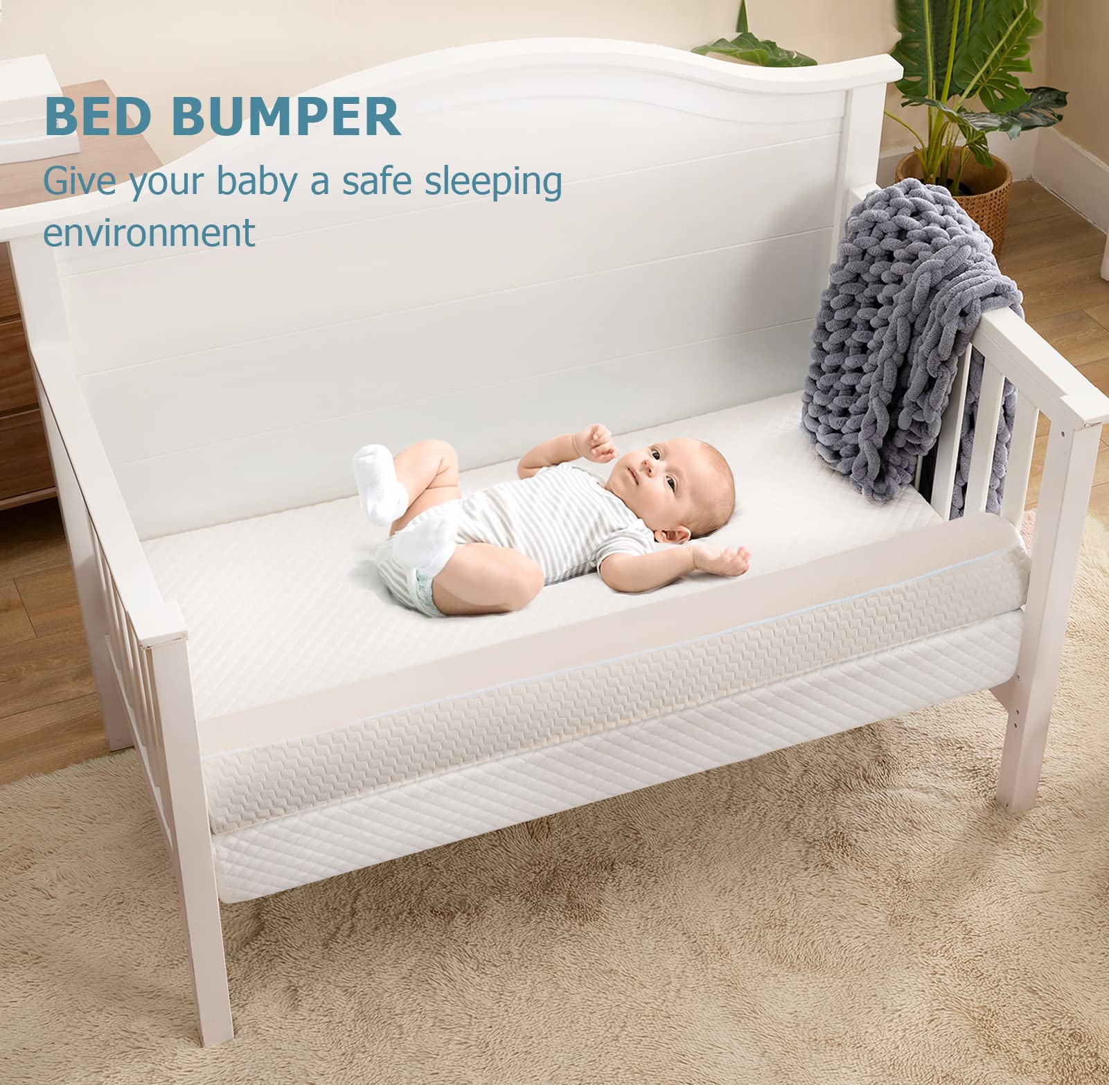 UBBCARE Bed Rail for Toddlers, Bed Bumper for Toddlers, Toddler Bed Bumper with Washable Cover, Rails Guard for Baby, and Seniors, Fit for Twin, Full, Queen Size Beds