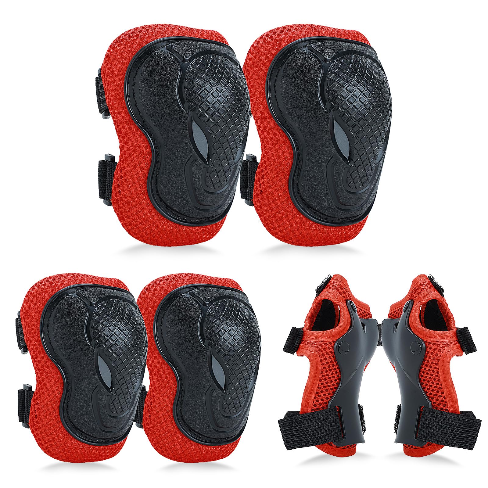 YOOXARMOR Adjustable Kids/Toddler/Children Knee Pads Elbow Pads Wrist Guards Set for 3-5-8 Years Boys Girls,Child Safety Protective Gear Set for Roller Skates,Bike,Cycling, Skateboard, Scooter