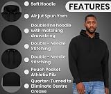Gift Hub Black Hoodies Unisex XL 2 Pack Cotton Sweatshirt Workwear UK view 7