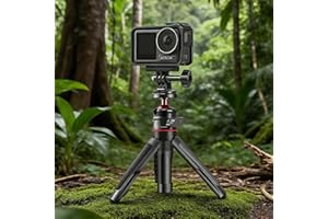 Extendable Mini Tripod for DJI Action 5 Pro/Action 4/Action 3, Lightweight Portable Tabletop Tripod with Action Camera Mount 