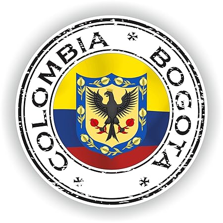 Tiukiu Colombia Bogotá Sello Adhesivo Redondo Bandera para ...