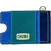 Chums Bandit Lo-Pro Minimalist Wallet - Compact RFID Wallet with Keyring & Elastic Strap for Cash (Teal)