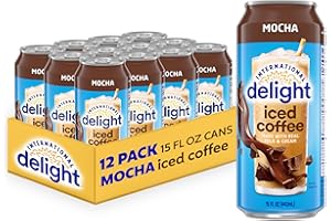International Delight Iced Coffee, Mocha, Grab and Go Coffee Drinks Made with Real Milk and Cream, 15 FL OZ Can, 12 Count