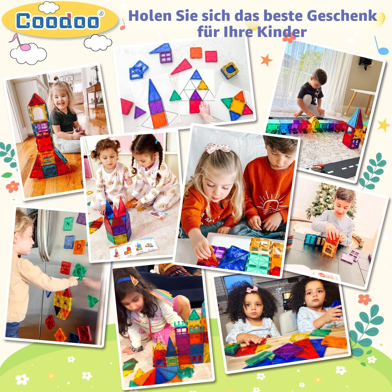 60magnetische Bausteine,Kinderspielzeug,STEM-Magnetblöcke,sensorisches Spielzeug, Kinderspiele, Magnet-Bauspielzeug für 3+ Jahre alte Jungen und Mädchen,Vorschul-, Kindergarten- und Kleinkindspielzeug 4