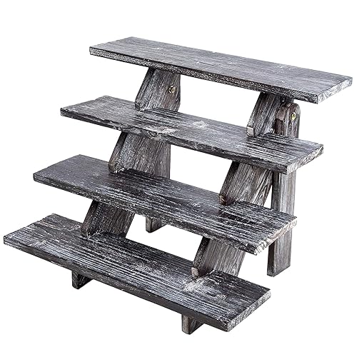 Hallops Rustic Cupcake Stand Wooden Retail Table Wood