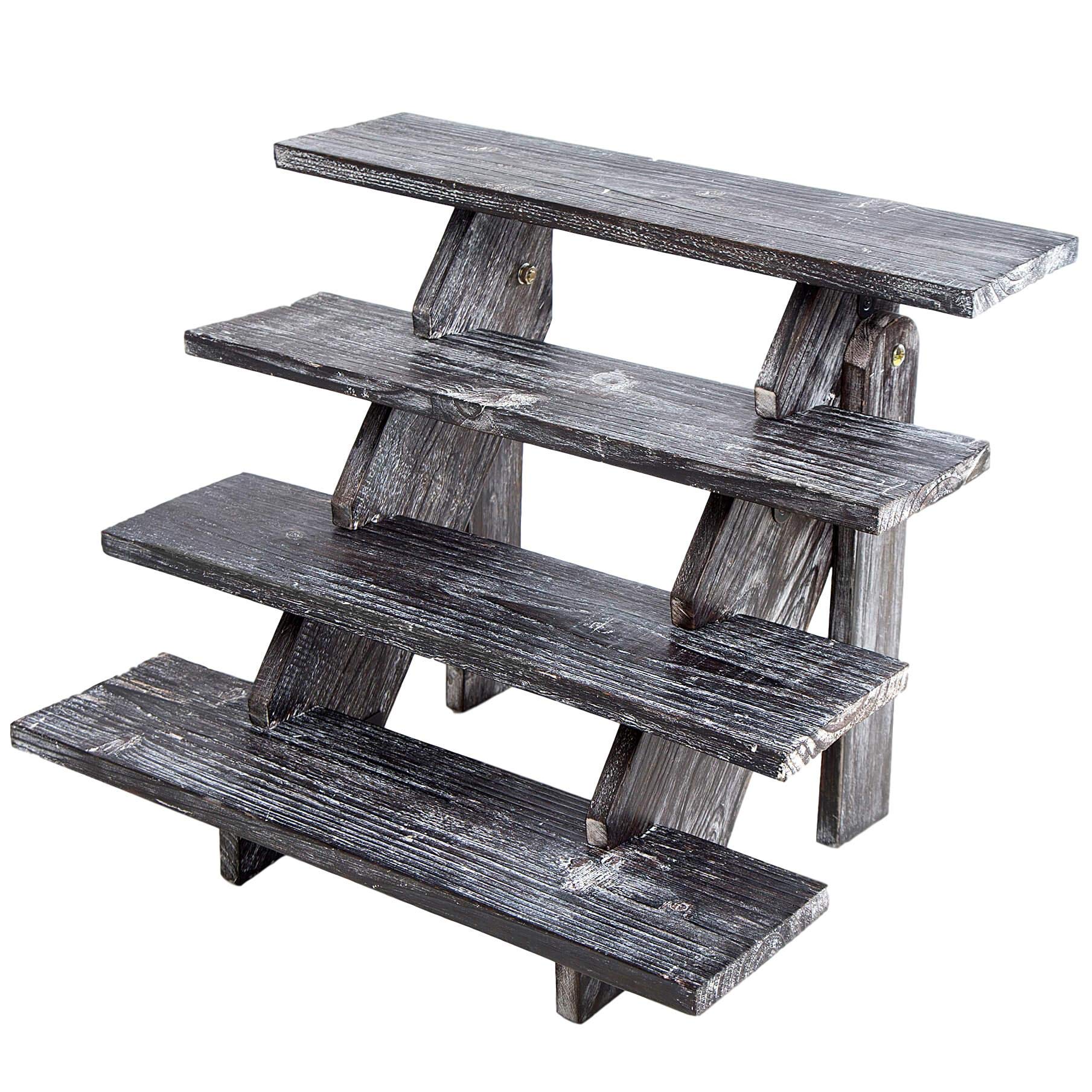 Hallops Rustic Cupcake Stand - Wooden Retail Table