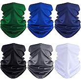 Geyoga 6 Pieces Summer UV Protection Cooling Neck Gaiter Face Clothing Neck Gaiter Mask Scarf Sunscreen Breathable Bandana