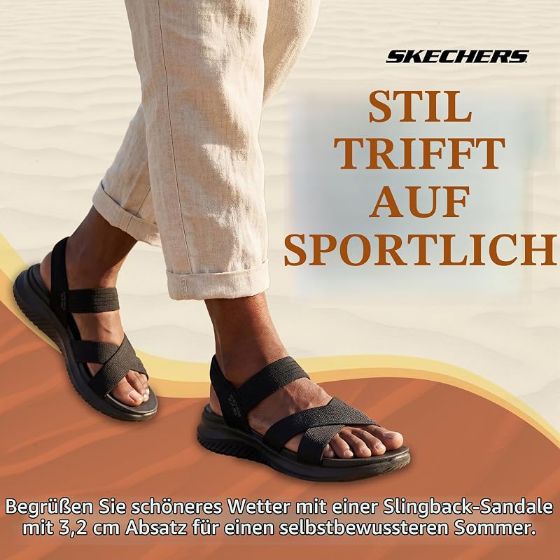 Damen Ultra Flex 3.0 Sandal Never Better, Black Mesh/Gore, 38 EU