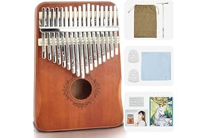 FINDAMAZE 17 Key Kalimba Thumb Piano - Portable Finger Piano with Tuning Hammer & Study Guide, Premium Wood, Unique Musical Gift for Adults & Kids & Beginner-A