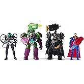DC Comics Metal Force Team Up Action Figure Set, 4-Pack | Batman, Superman, Brainiac &amp; Lex Luthor Figures, Unique Accessories &amp; Armor, Pretend Play Gifts for Kids &amp; Collectors Ages 4+