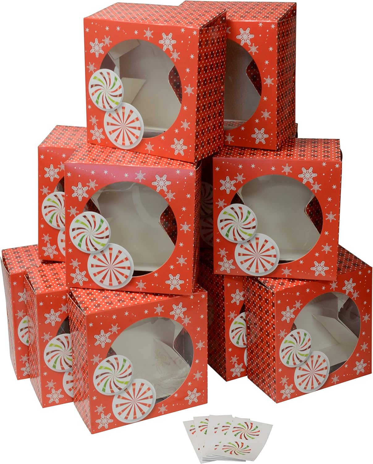 Christmas Cookie Gift Boxes, foldable with Holiday